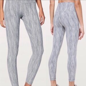 Lululemon Arrow Print Gray High Waisted Leggings